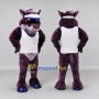 Custom Purple and White Bull in a Visor and Sports Vest Mascot Costume Adult Full Body Suit for Sports Events