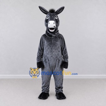 Custom Dark Gray and White Donkey Mascot Costume Adult Full Body Suit for Farm Events Custom Dark Gray and White Donkey Mascot Costume Adult Full Body Suit for Farm Events