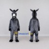 Custom Dark Gray and White Donkey Mascot Costume Adult Full Body Suit for Farm Events
