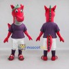 Custom Red and Purple Dragon in Sportswear Mascot Costume Adult Full Body Suit for Sports Events
