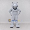 Custom Gray Muscular Rhinoceros Mascot Costume Adult Full Body Suit for Sports Events Custom Gray Muscular Rhinoceros Mascot Costume Adult Full Body Suit for Sports Events