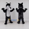 Custom Black and Gray Wolf Character Mascot Costume Adult Full Body Suit for School Events Custom Black and Gray Wolf Character Mascot Costume Adult Full Body Suit for School Events