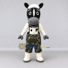 Custom Black and White Horse Character in Camouflage Shorts Mascot Costume Adult Full Body Suit for Outdoor Events Custom Black and White Horse Character in Camouflage Shorts Mascot Costume Adult Full Body Suit for Outdoor Events