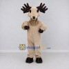 Custom Tan and Black Moose Mascot Costume Adult Full Body Suit for Wildlife Events Custom Tan and Black Moose Mascot Costume Adult Full Body Suit for Wildlife Events