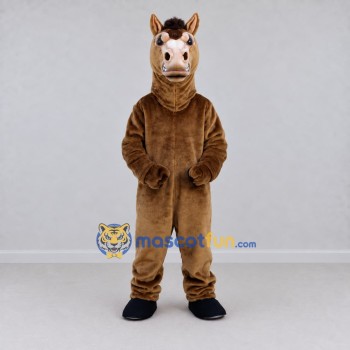 Custom Brown and Black Horse Mascot Costume Adult Full Body Suit for Farm Events Custom Brown and Black Horse Mascot Costume Adult Full Body Suit for Farm Events