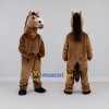 Custom Brown and Black Horse Mascot Costume Adult Full Body Suit for Farm Events