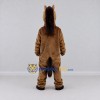 Custom Brown and Black Horse Mascot Costume Adult Full Body Suit for Farm Events