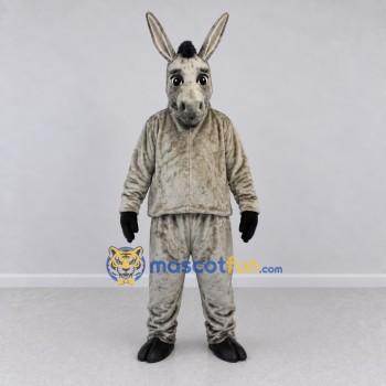 Custom Gray and Black Donkey Mascot Costume Adult Full Body Suit for Farm Events