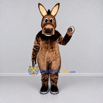 Custom Brown and Black Donkey Mascot Costume Adult Full Body Suit for Farm Events Custom Brown and Black Donkey Mascot Costume Adult Full Body Suit for Farm Events
