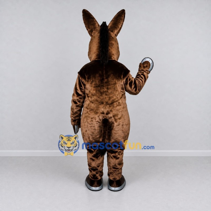 Custom Brown and Black Donkey Mascot Costume Adult Full Body Suit for Farm Events Custom Brown and Black Donkey Mascot Costume Adult Full Body Suit for Farm Events