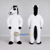 Custom White and Black Horse Mascot Costume Adult Full Body Suit for Farm Events