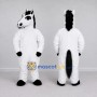 Custom White and Black Horse Mascot Costume Adult Full Body Suit for Farm Events