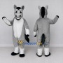 Custom Gray and White Horse Mascot Costume Adult Full Body Suit for Farm Events