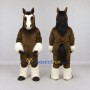 Custom Brown and White Horse Mascot Costume Adult Full Body Suit for Farm Events