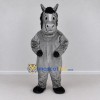 Custom Gray and Black Horse Mascot Costume Adult Full Body Suit for Farm Events