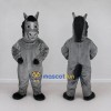 Custom Gray and Black Horse Mascot Costume Adult Full Body Suit for Farm Events