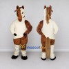 Custom Brown and White Pinto Horse Mascot Costume Adult Full Body Suit for Farm Events Custom Brown and White Pinto Horse Mascot Costume Adult Full Body Suit for Farm Events