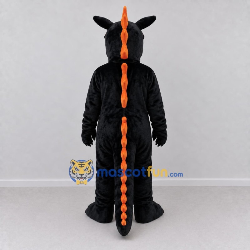 Custom Black and Orange Dragon Mascot Costume Adult Full Body Suit for Theme Parties Custom Black and Orange Dragon Mascot Costume Adult Full Body Suit for Theme Parties