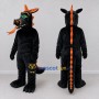 Custom Black and Orange Dragon Mascot Costume Adult Full Body Suit for Theme Parties