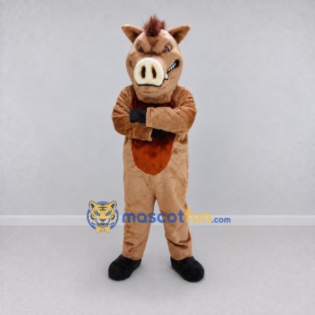 Custom Tan and Brown Wild Boar Mascot Costume Adult Full Body Suit for Sports Events Custom Tan and Brown Wild Boar Mascot Costume Adult Full Body Suit for Sports Events