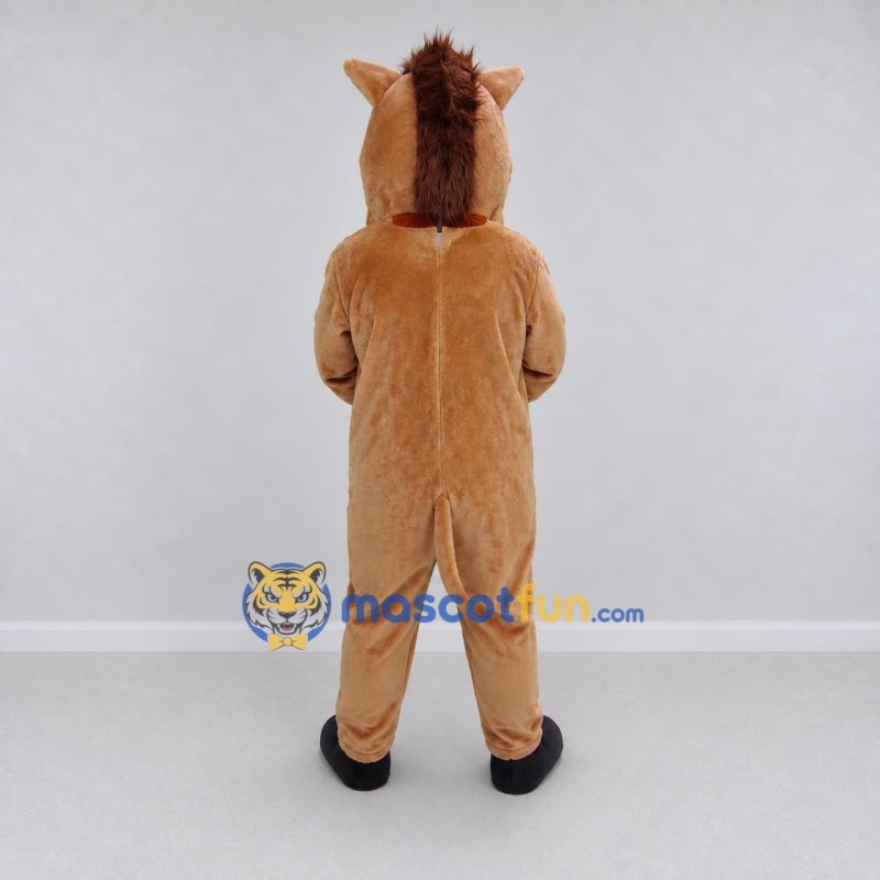 Custom Tan and Brown Wild Boar Mascot Costume Adult Full Body Suit for Sports Events