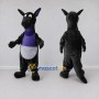 Custom Black and Purple Kangaroo Character Mascot Costume Adult Full Body Suit for Wildlife Events