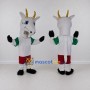 Custom White and Green Goat in Sportswear Mascot Costume Adult Full Body Suit for Sports Events