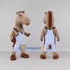 Custom Tan and White Horse in Basketball Sportswear Mascot Costume Adult Full Body Suit for Sports Events