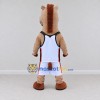 Custom Tan and White Horse in Basketball Sportswear Mascot Costume Adult Full Body Suit for Sports Events