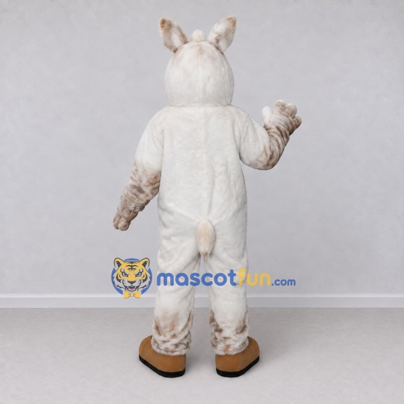 Custom White and Tan Horse Character Mascot Costume Adult Full Body Suit for Farm Events Custom White and Tan Horse Character Mascot Costume Adult Full Body Suit for Farm Events