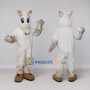 Custom White and Tan Horse Character Mascot Costume Adult Full Body Suit for Farm Events