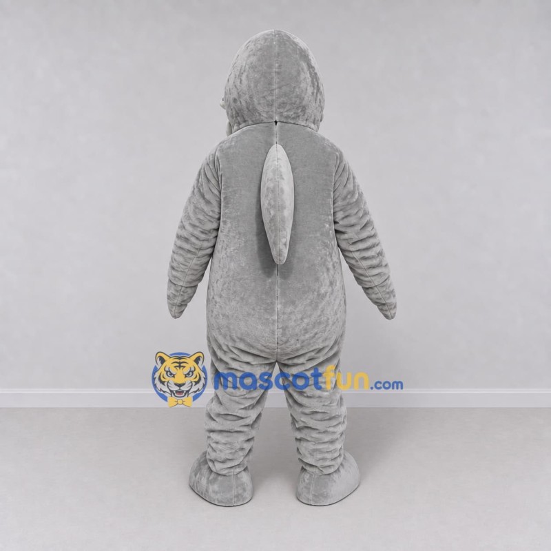 Custom Gray and White Dolphin Mascot Costume Adult Full Body Suit for Ocean Events Custom Gray and White Dolphin Mascot Costume Adult Full Body Suit for Ocean Events