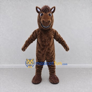 Custom Brown Horse Mascot Costume Adult Full Body Suit for Farm Events