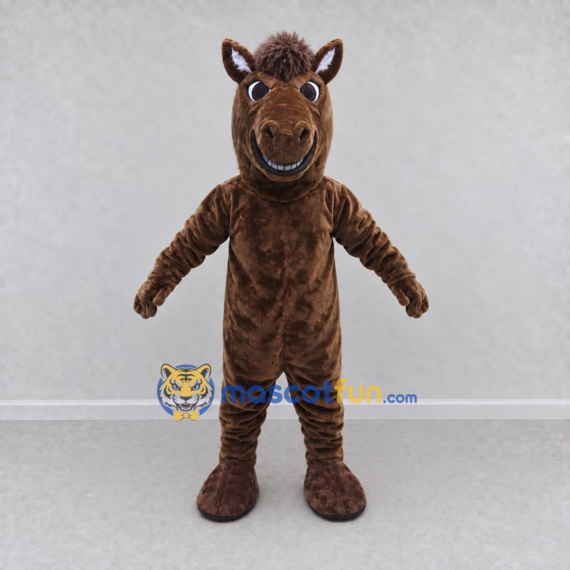 Custom Brown Horse Mascot Costume Adult Full Body Suit for Farm Events Custom Brown Horse Mascot Costume Adult Full Body Suit for Farm Events
