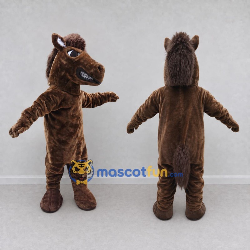 Custom Brown Horse Mascot Costume Adult Full Body Suit for Farm Events Custom Brown Horse Mascot Costume Adult Full Body Suit for Farm Events