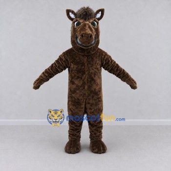 Custom Brown Horse Mascot Costume Adult Full Body Suit for Farm Events