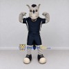 Custom Gray and Navy Blue Donkey in Sportswear Mascot Costume Adult Full Body Suit for Sports Events Custom Gray and Navy Blue Donkey in Sportswear Mascot Costume Adult Full Body Suit for Sports Events