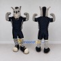 Custom Gray and Navy Blue Donkey in Sportswear Mascot Costume Adult Full Body Suit for Sports Events
