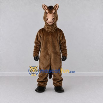 Custom Brown Horse Mascot Costume Adult Full Body Suit for Farm Events