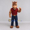 Custom Brown and Red Horse in a Plaid Shirt Mascot Costume Adult Full Body Suit for Outdoor Events Custom Brown and Red Horse in a Plaid Shirt Mascot Costume Adult Full Body Suit for Outdoor Events