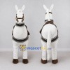 Custom White and Brown Horse with a Harness Mascot Costume Adult Full Body Suit for Farm Events