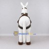 Custom White and Brown Horse with a Harness Mascot Costume Adult Full Body Suit for Farm Events Custom White and Brown Horse with a Harness Mascot Costume Adult Full Body Suit for Farm Events
