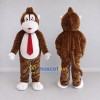 Custom Brown and White Monkey with a Red Tie Mascot Costume Adult Full Body Suit for School Events Custom Brown and White Monkey with a Red Tie Mascot Costume Adult Full Body Suit for School Events