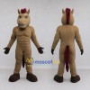 Custom Tan and Burgundy Muscular Horse Mascot Costume Adult Full Body Suit for Sports Events