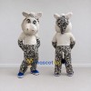 Custom Black and White Zebra in a T-Shirt Mascot Costume Adult Full Body Suit for School Events Custom Black and White Zebra in a T-Shirt Mascot Costume Adult Full Body Suit for School Events