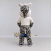 Custom Black and White Zebra in a T-Shirt Mascot Costume Adult Full Body Suit for School Events Custom Black and White Zebra in a T-Shirt Mascot Costume Adult Full Body Suit for School Events