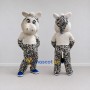 Custom Black and White Zebra in a T-Shirt Mascot Costume Adult Full Body Suit for School Events