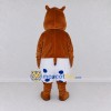 Custom Brown and White Hippopotamus in Polka Dot Shorts Mascot Costume Adult Full Body Suit for School Events Custom Brown and White Hippopotamus in Polka Dot Shorts Mascot Costume Adult Full Body Suit for School Events