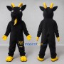 Custom Black and Yellow Goat Mascot Costume Adult Full Body Suit for Farm Events