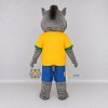Custom Gray and Yellow Wild Boar in Sportswear Mascot Costume Adult Full Body Suit for Sports Events Custom Gray and Yellow Wild Boar in Sportswear Mascot Costume Adult Full Body Suit for Sports Events